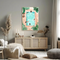 Tropical Poolside Relaxation Poster