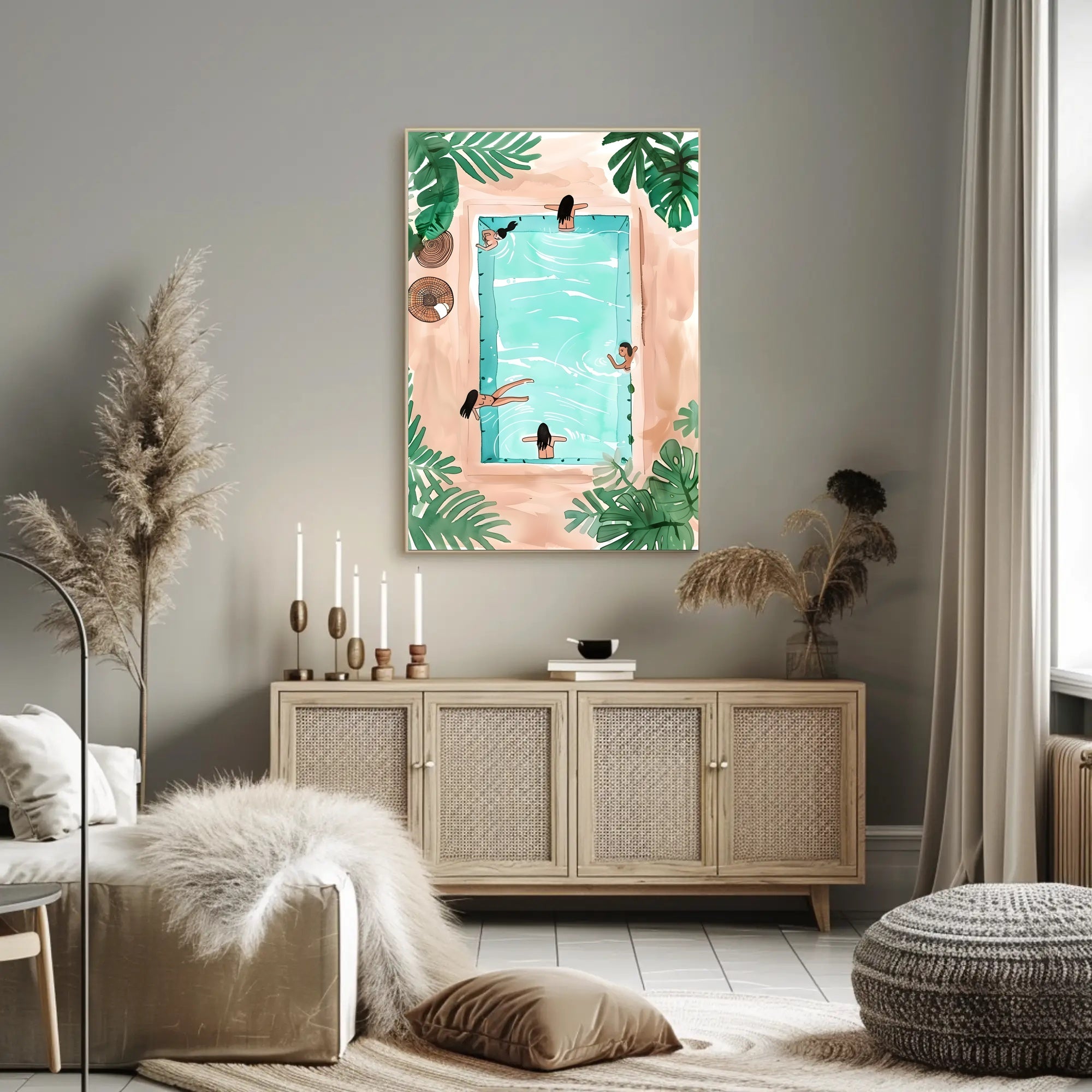 Tropical Poolside Relaxation Poster