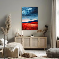Bold Landscape In American Flag Colors Abstract Poster