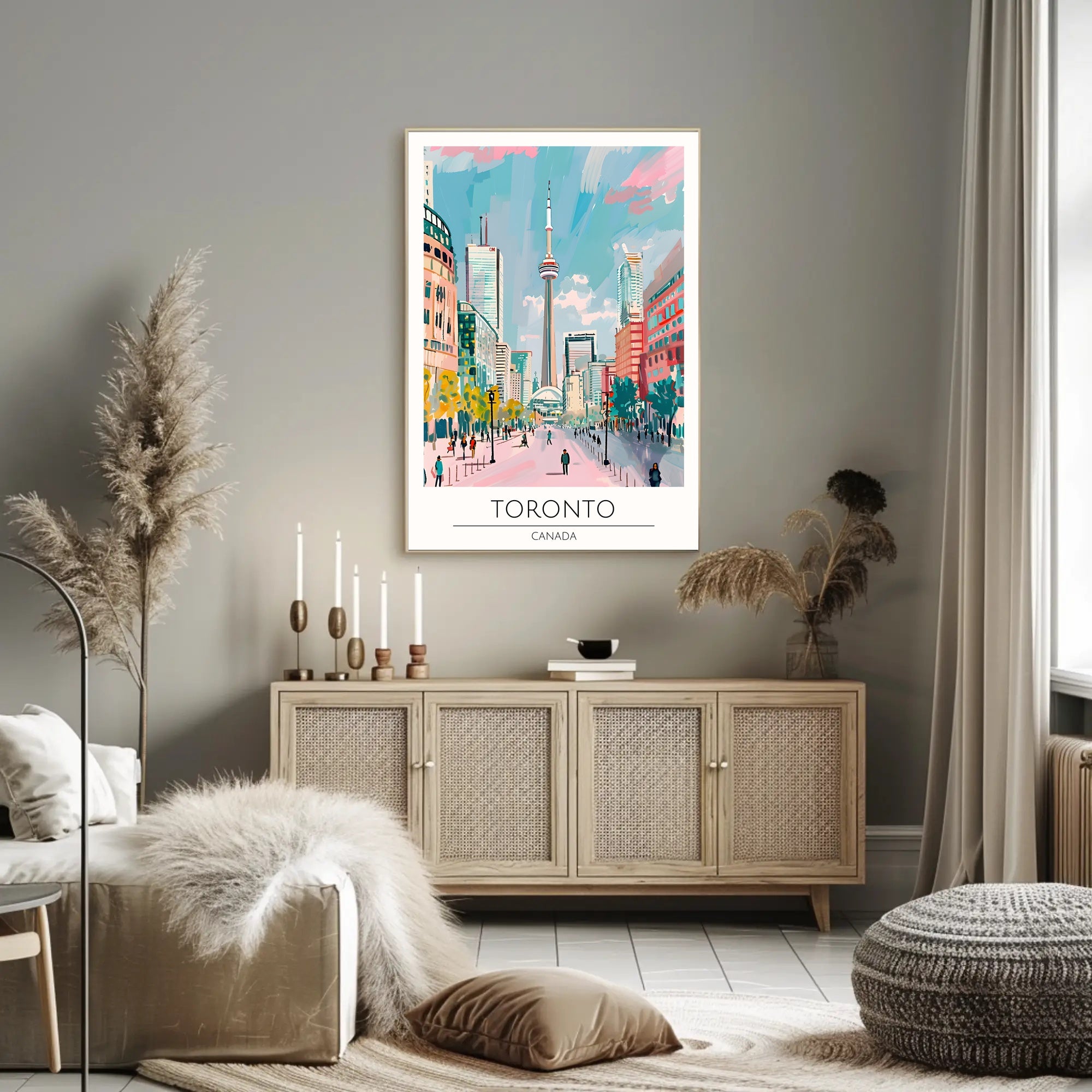 Vibrant Toronto Skyline Poster PosterGoat