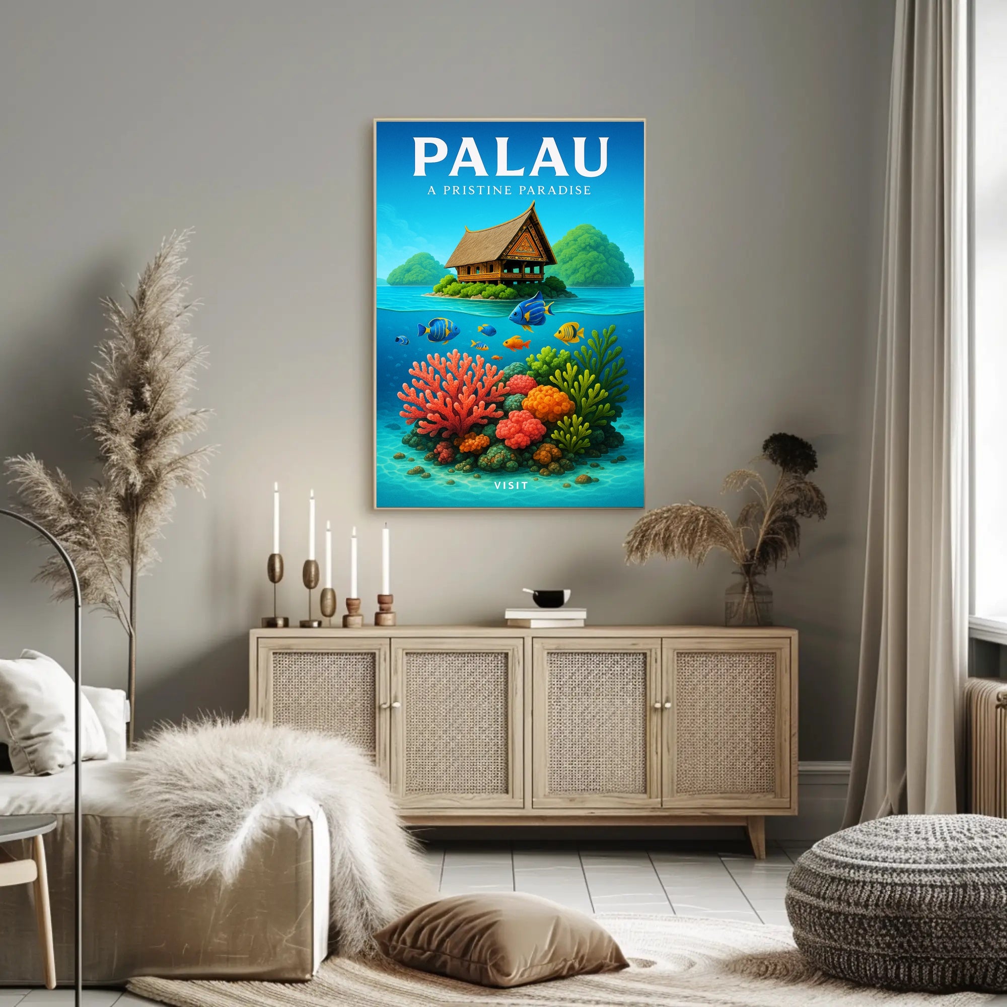 Palau A Pristine Paradise Poster PosterGoat