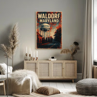 Waldorf Maryland Scenic Map Style Poster