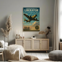Consolidated F-7 Liberator Vintage Aviation Poster