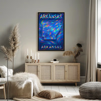 Arkansas In Vibrant Colors Poster