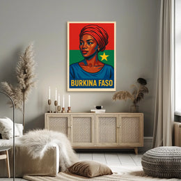Burkina Faso Cultural Portrait Poster