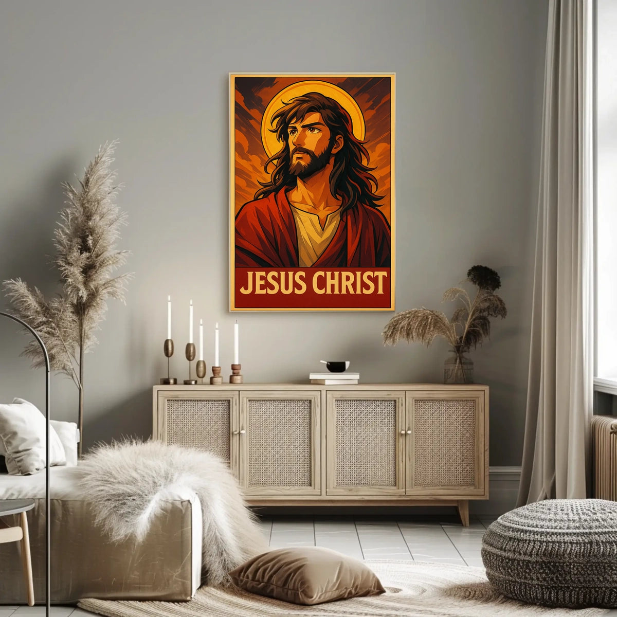 Jesus Christ Iconic Representation Poster