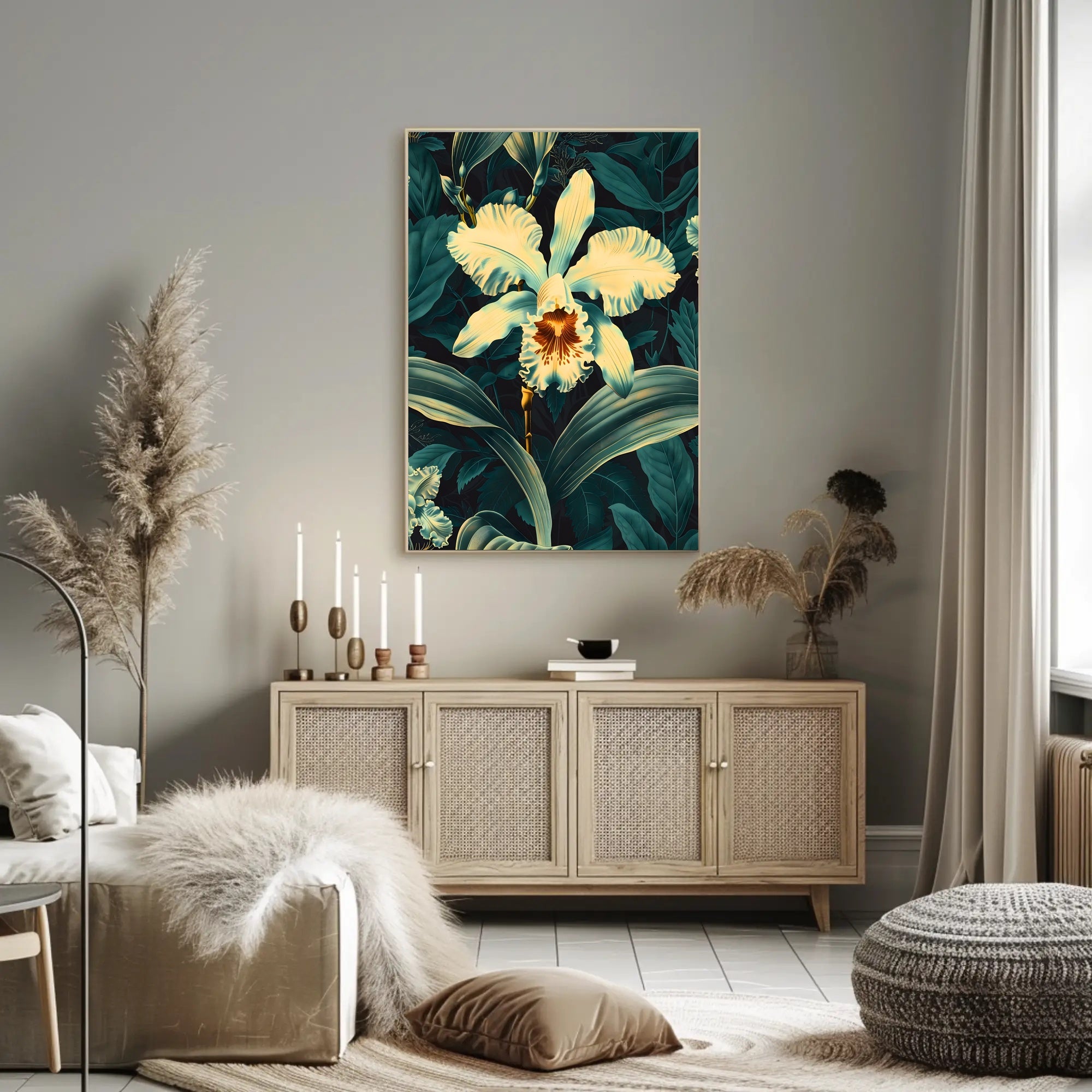 Enchanting Orchid Illustration William Morris Art Poster