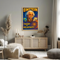 Einstein Relativity Timeless Minimalist Study Poster