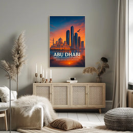 Abu Dhabi Elegance Heritage Meets Innovation Cityscape Poster