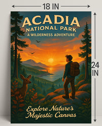 Acadia National Park Sunset Adventure National Park Poster