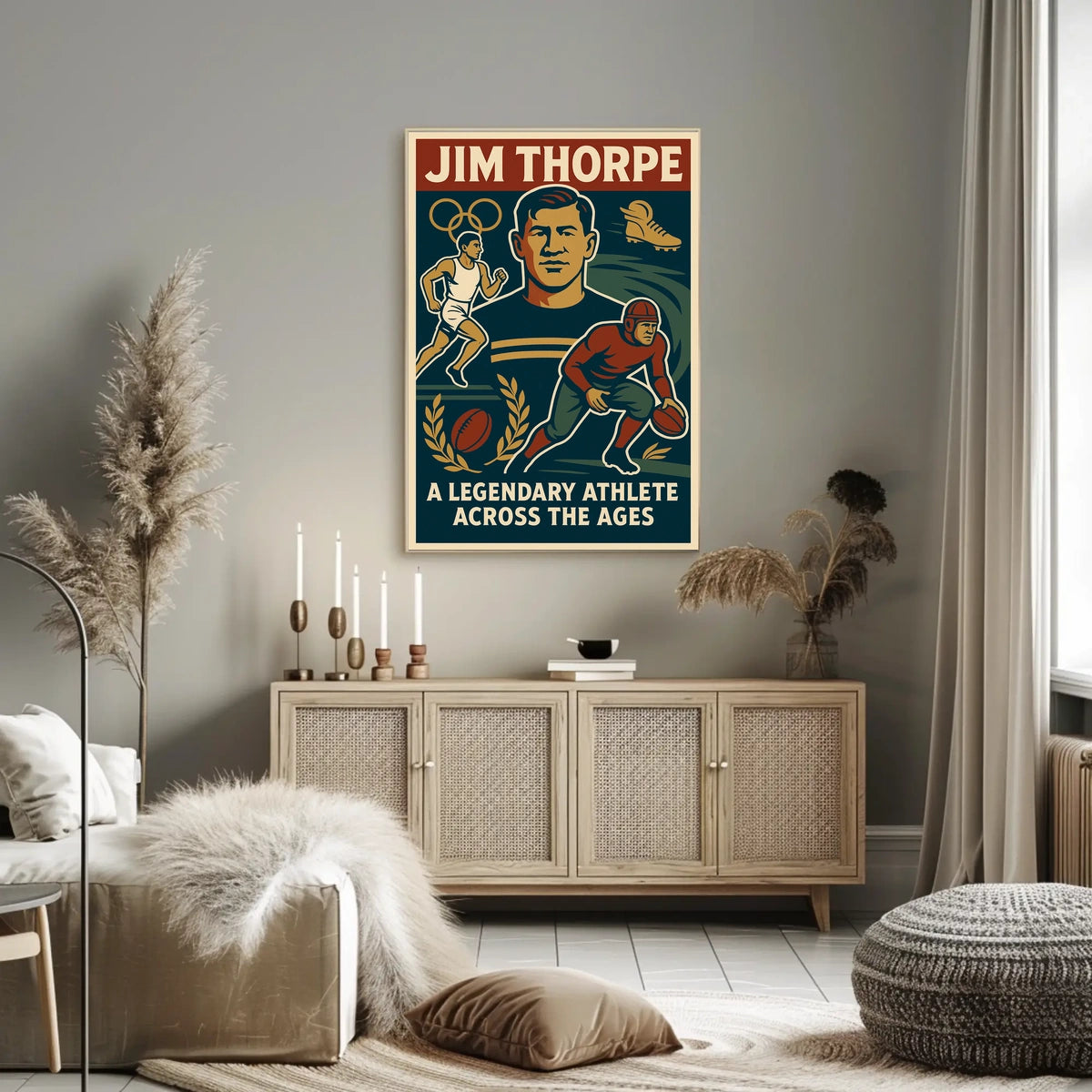 Celebrating a Sports Icon Jim Thorpe Poster