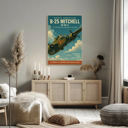 North American B-25 Mitchell WWII Icon Poster