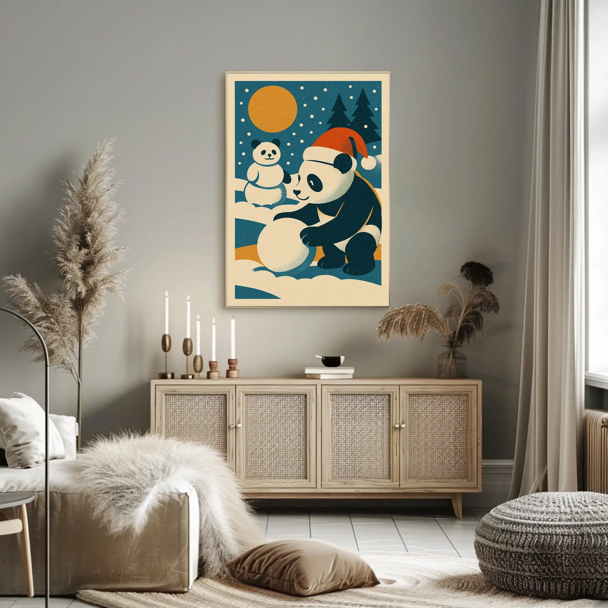 Winter Wonderland with Pandas Poster