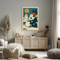Winter Wonderland with Pandas Poster
