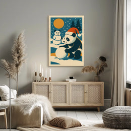 Winter Wonderland with Pandas Poster