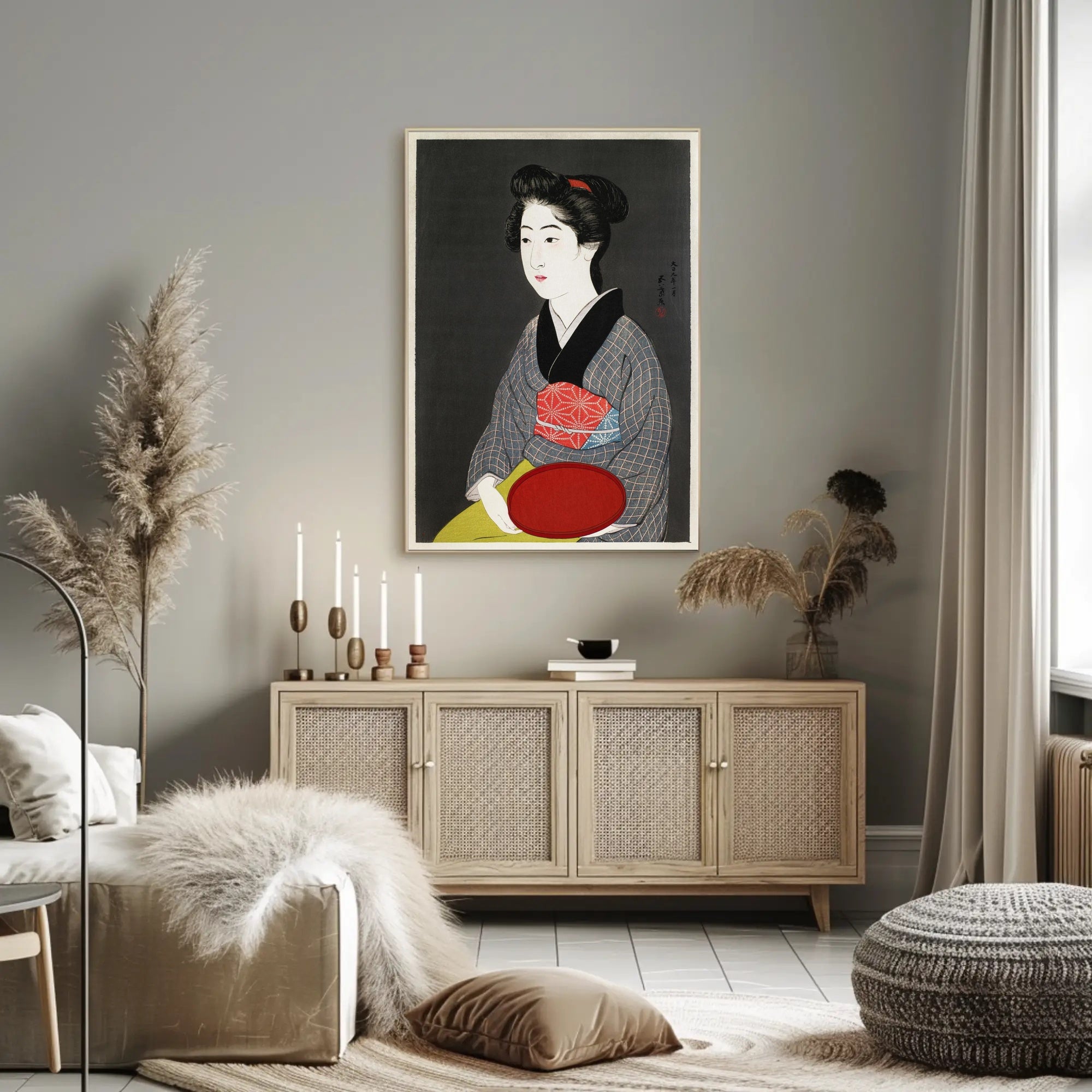 Traditional Japanese Kimono Art Print - Cultural or Heritage Poster