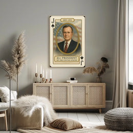 Portrait Of The 41St President Of The United States Poster
