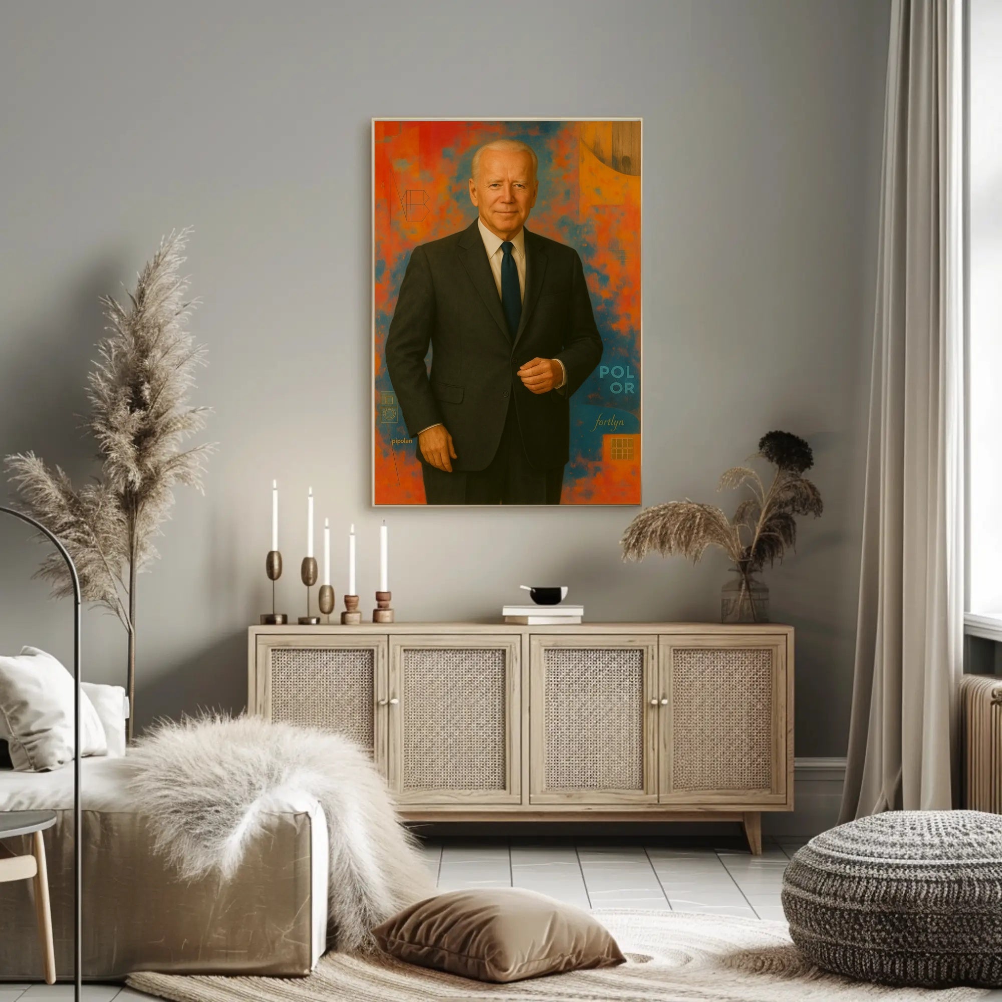 Confident Abstract Art: Modern Expressionism Poster