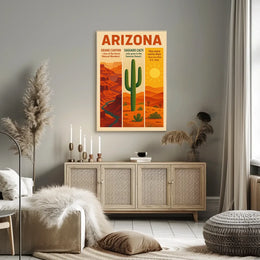Sonoran Desert Saguaro Cactus Travel Poster