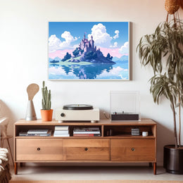 Enchanted Castle by the Lake Poster