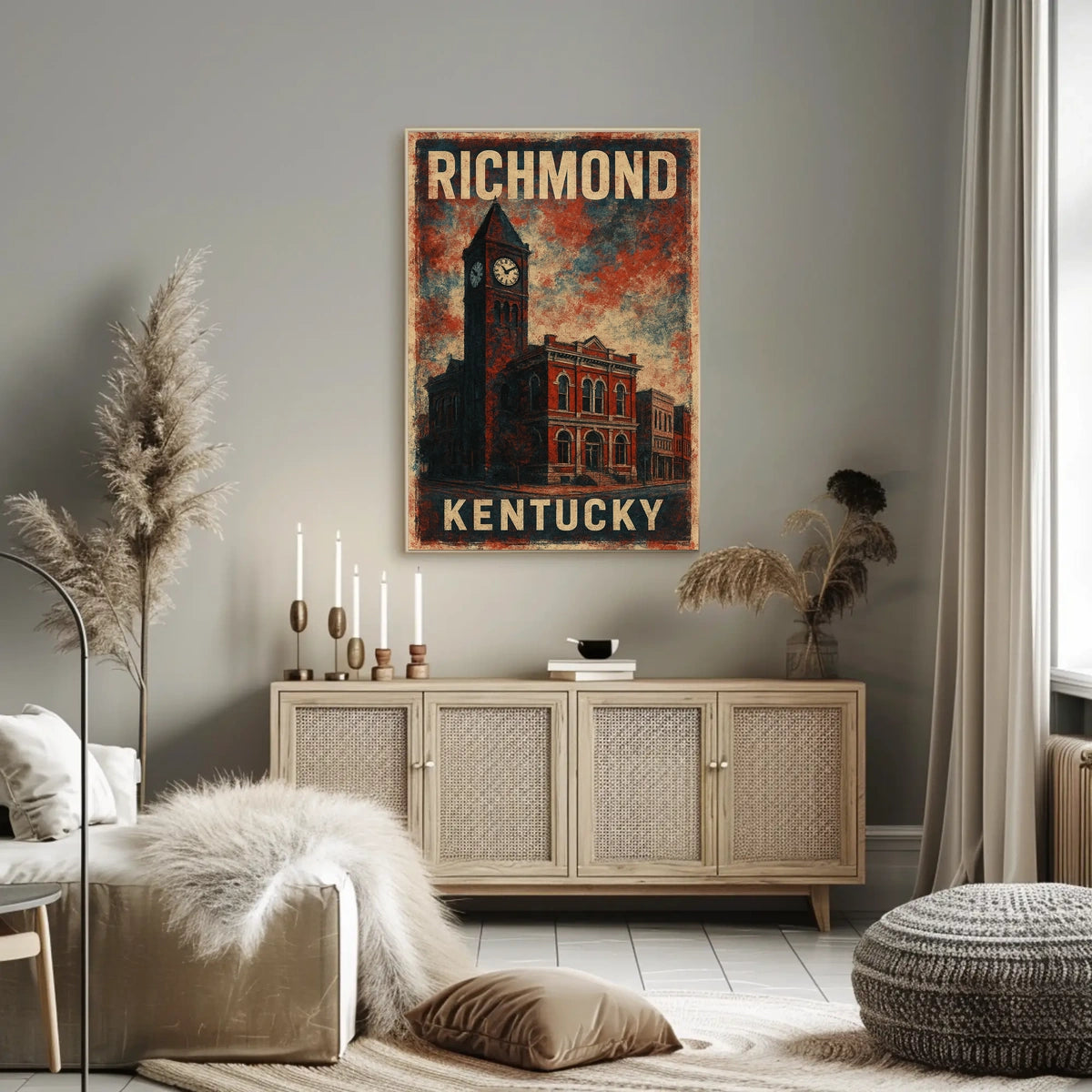 Richmond Kentucky Cityscape Photography Realism Chic Poster