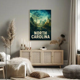 North Carolina Scenic Urban Landscape Poster