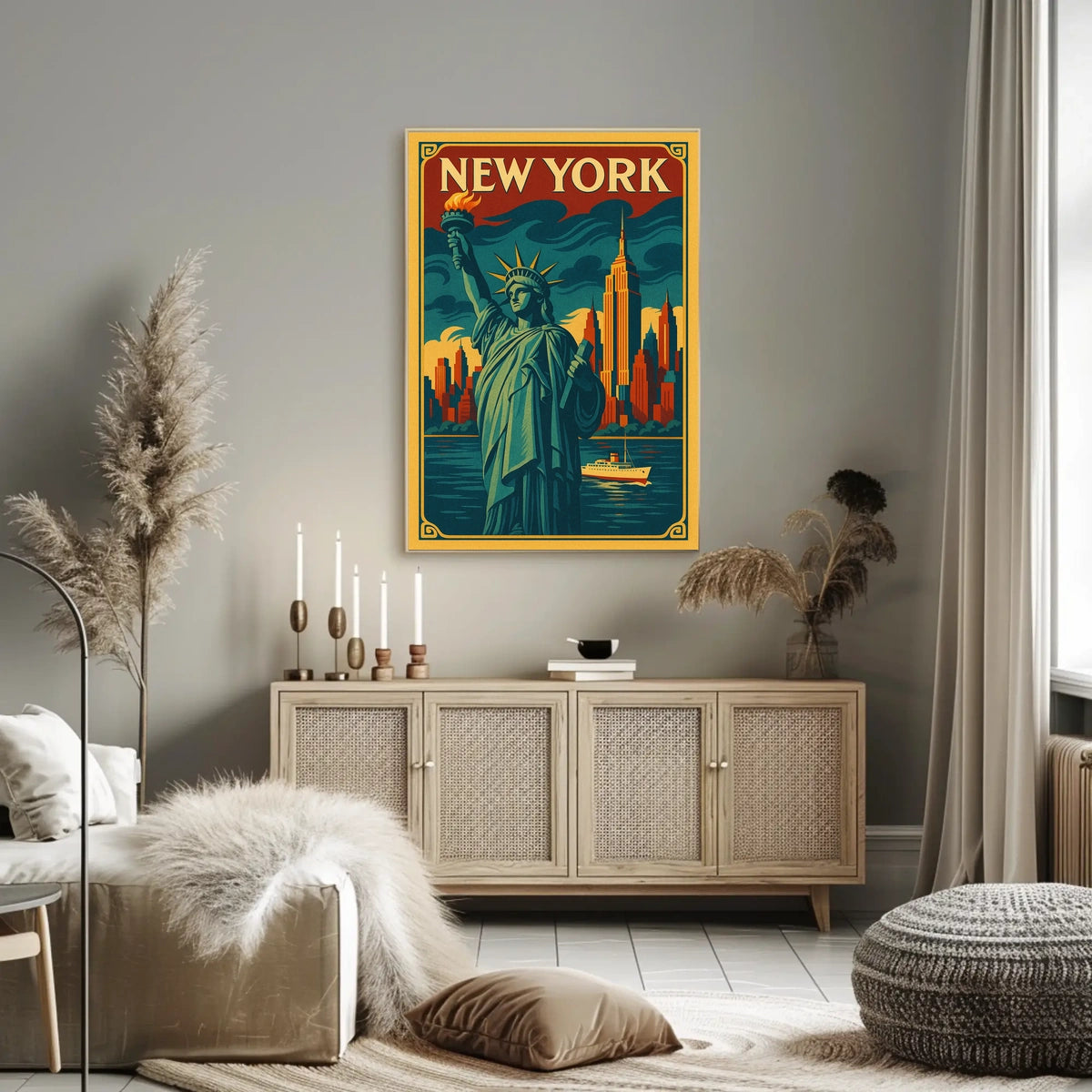 New York City Iconic Landmarks Poster