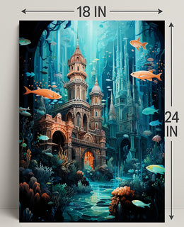 Enchanted Underwater City Poster