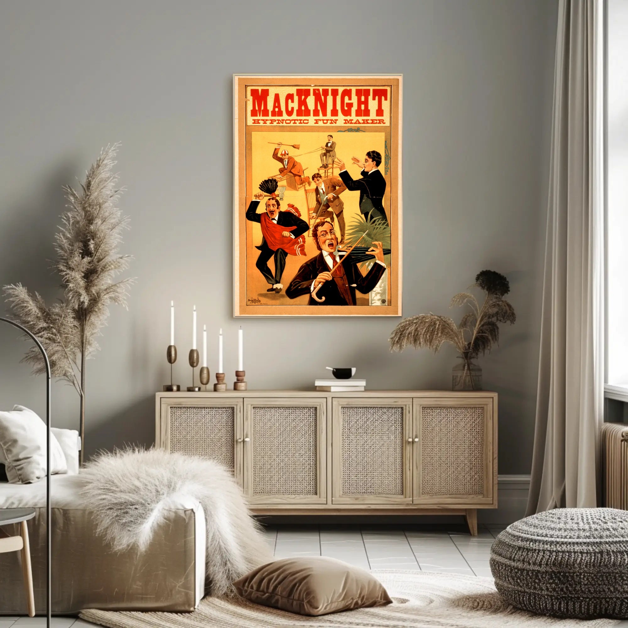MacKnight Hypnotic Fun Maker Vintage Artistic Poster