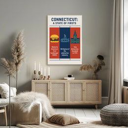 Connecticut A State of Firsts Poster Print PosterGoat