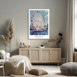 Seattle Ferris Wheel Poster PosterGoat