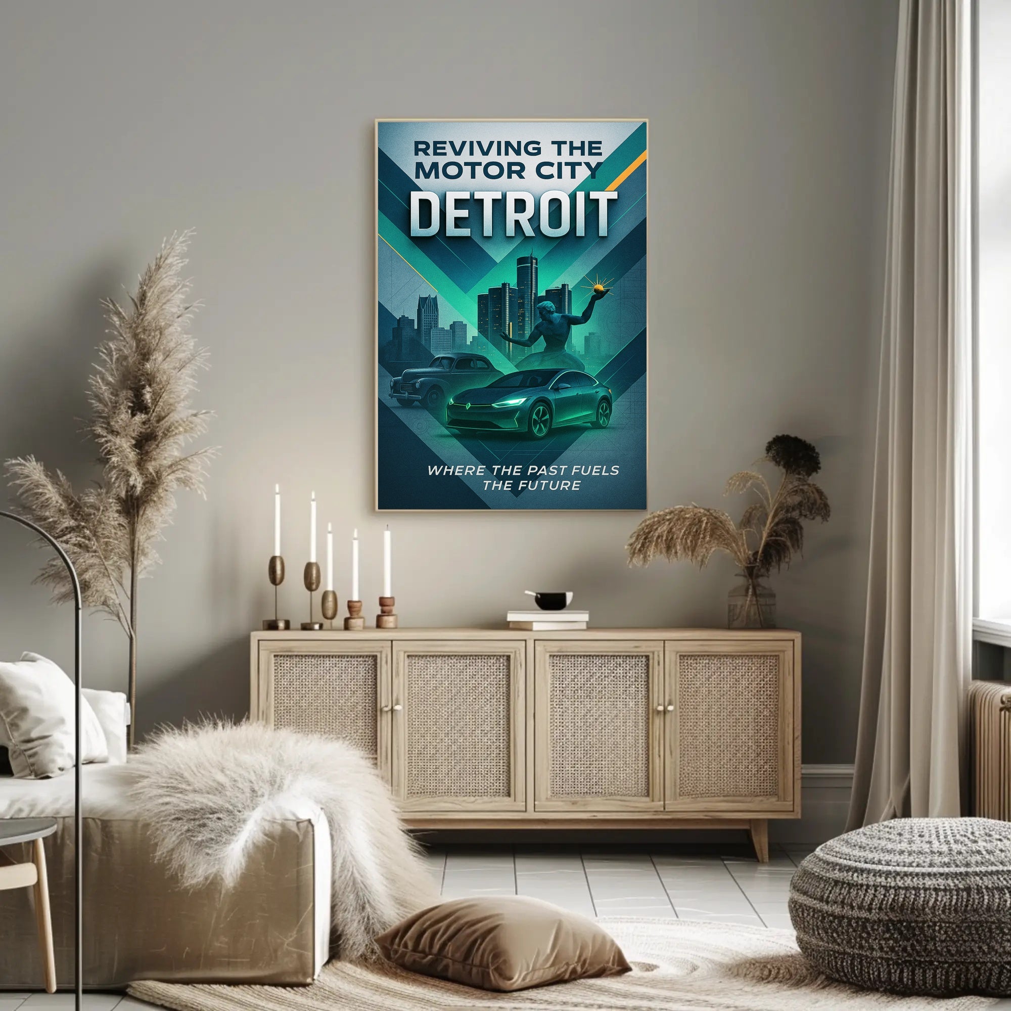 Reviving the Motor City Detroit Poster PosterGoat