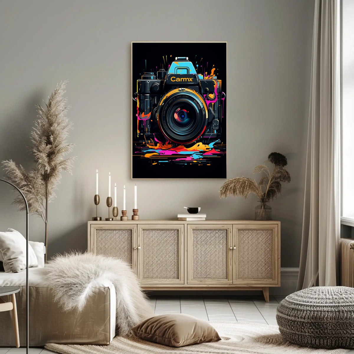 Vibrant Camera Art Poster