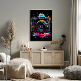 Vibrant Camera Art Poster