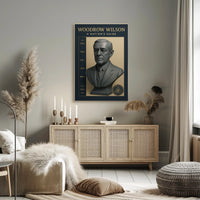 Woodrow Wilson Bust Vintage Historical or Presidential Poster