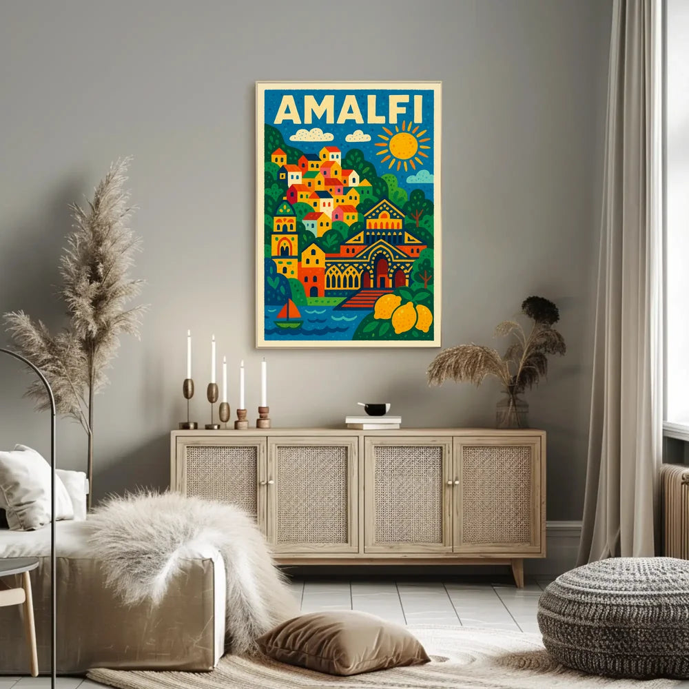 Amalfi Vibes Poster Museum Quality Coastal Decor