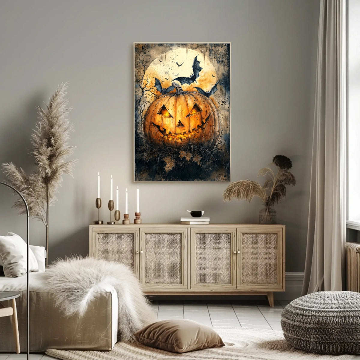Halloween Jack-O'-Lantern Art Print Poster