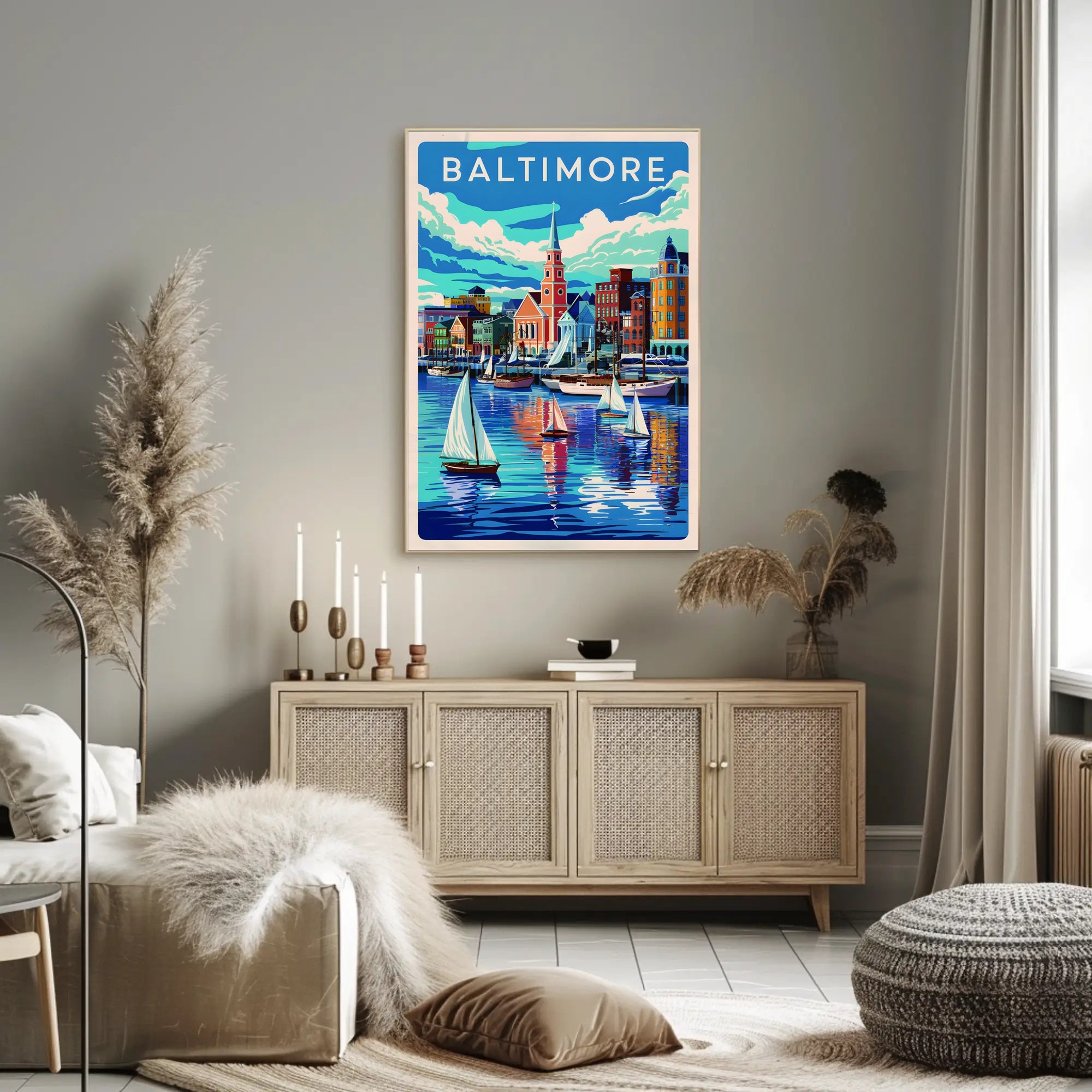 Baltimore Harbor Scene Poster
