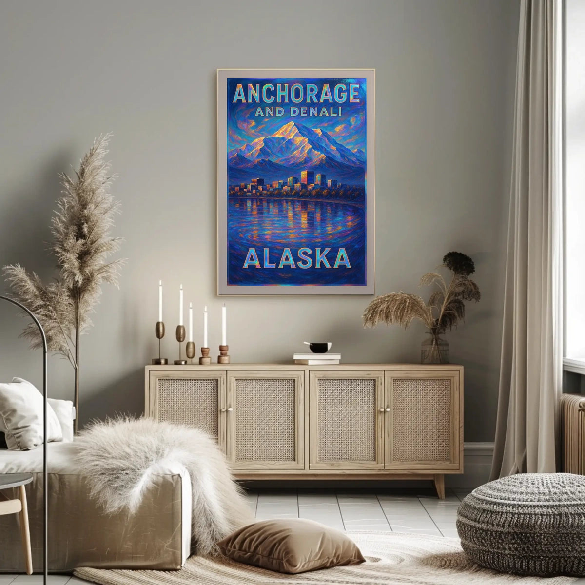 Anchorage And Denali Alaska Poster