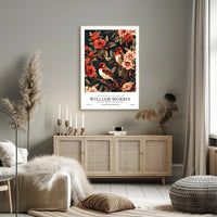 William Morris-Inspired Vintage Floral Illustration Cultural Poster