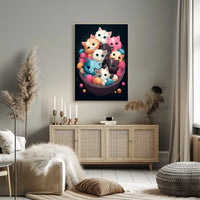 Basket Of Kittens Poster