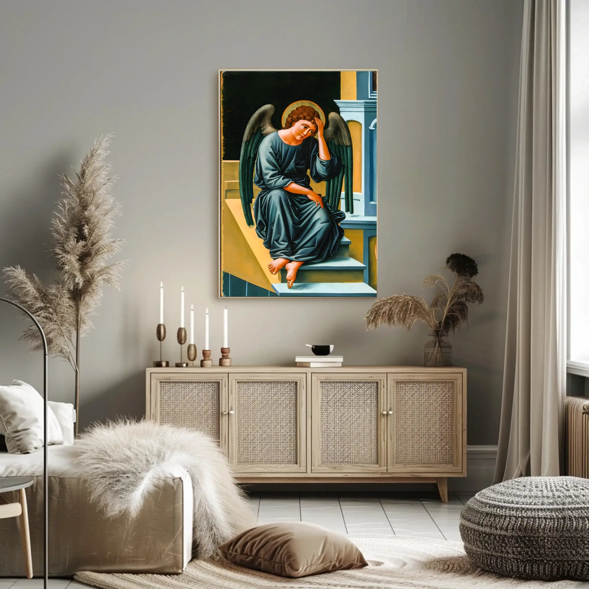 Contemplative Angel Poster