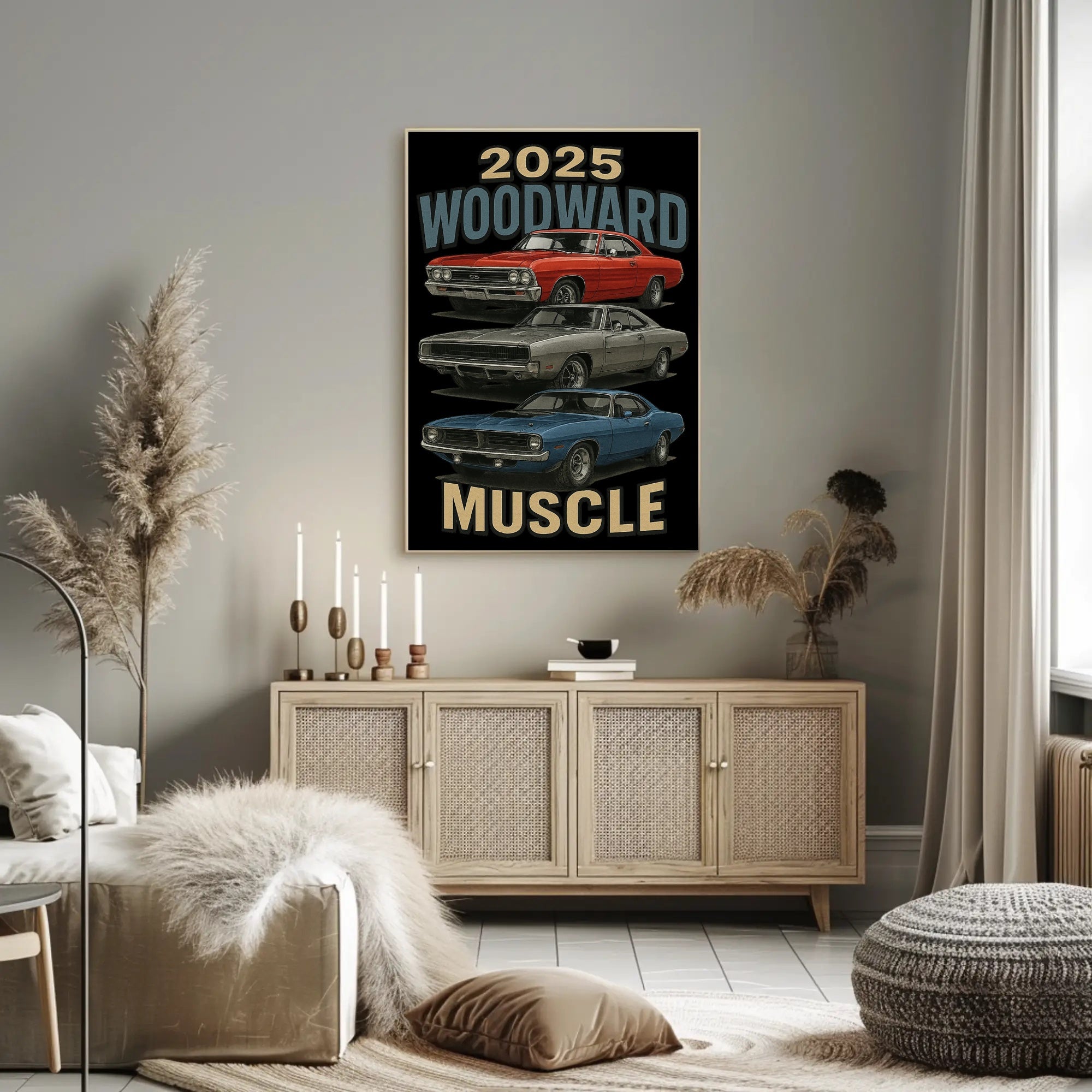 Classic Vintage Muscle Car Event Poster