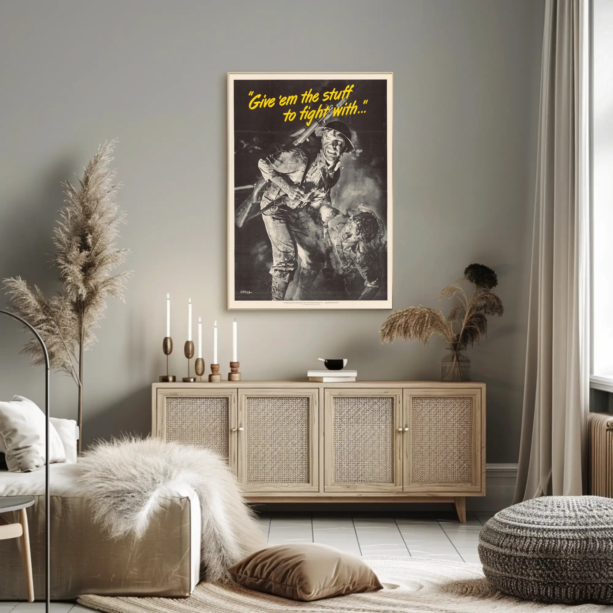 Give 'em the Stuff to Fight With Poster PosterGoat