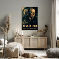 Gerald Ford 38th President of the United States Double Exposure Poster