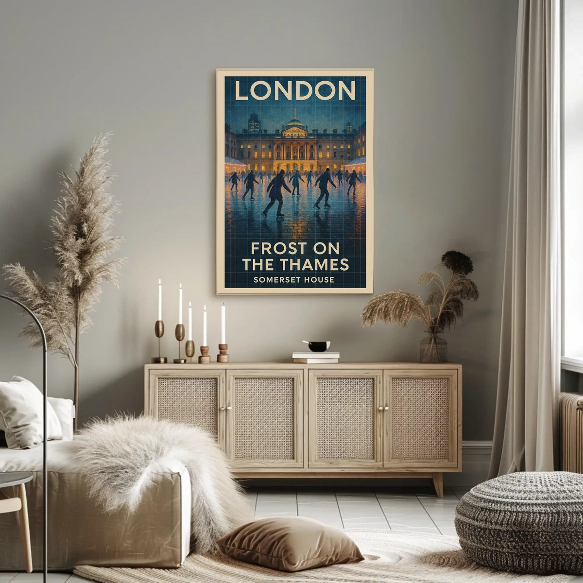 Frost On The Thames Poster