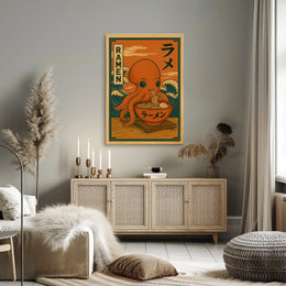 Octopus Ramen Delight Poster