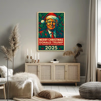 Merry Christmas Santa Hat Pop Culture Poster