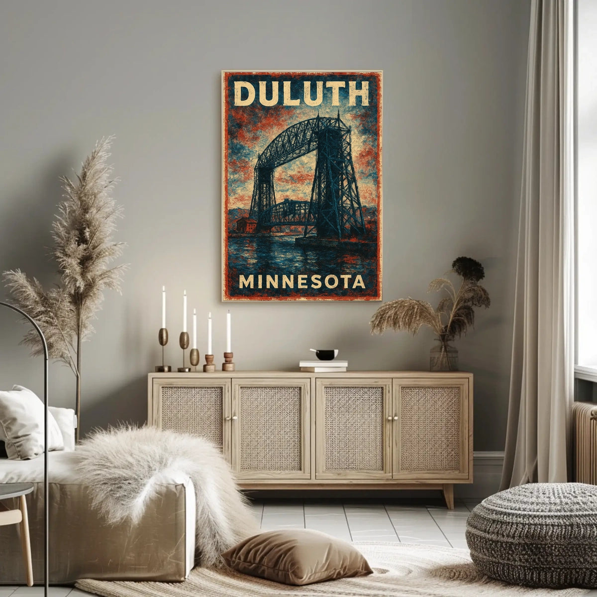 Duluth, Minnesota Iconic Bridge Poster