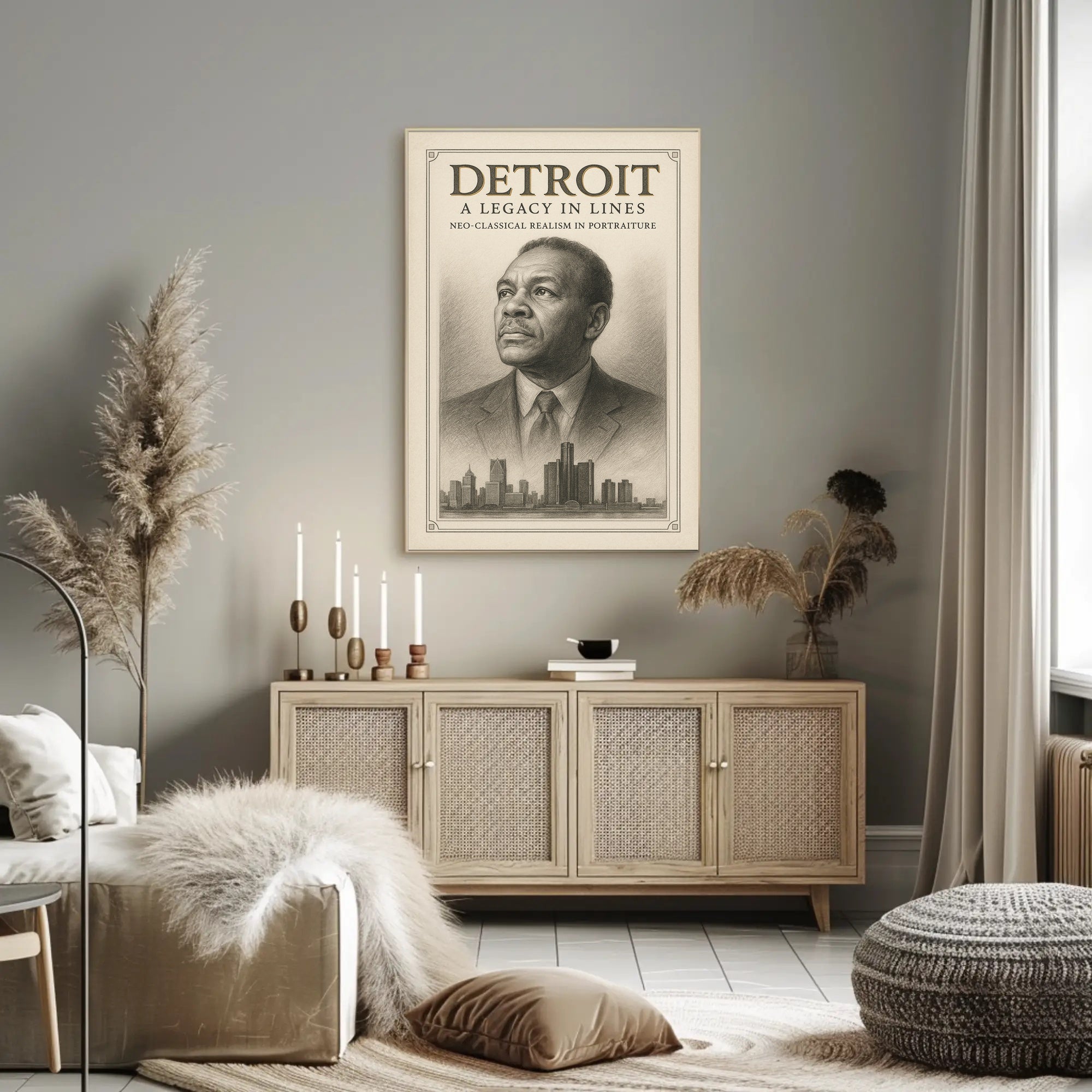 Detroit A Legacy in Lines Poster